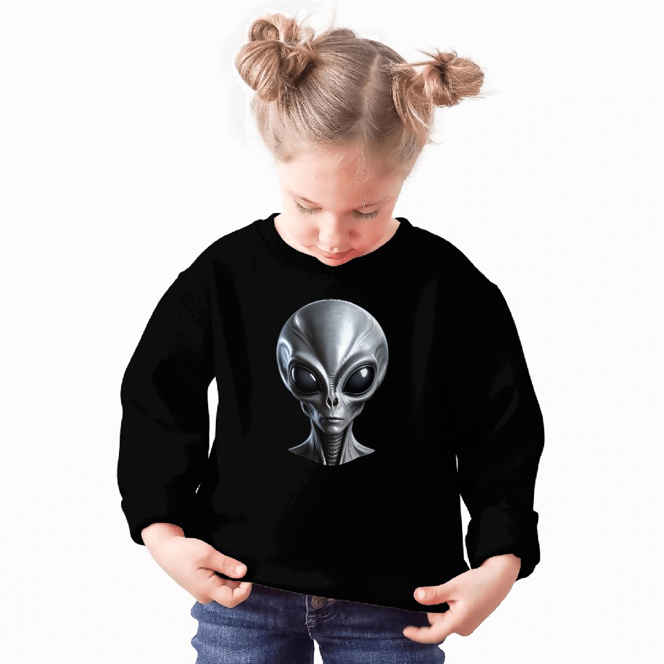 Real Grey Alien with a big head Sweatshirts