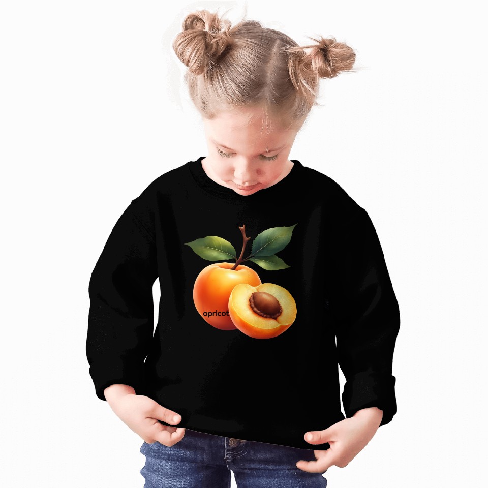Apricot branch with green leaves Sweatshirts
