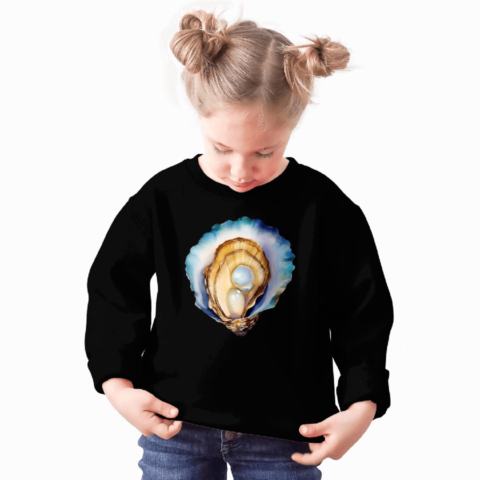 Watercolor Oyster Shell Sweatshirts