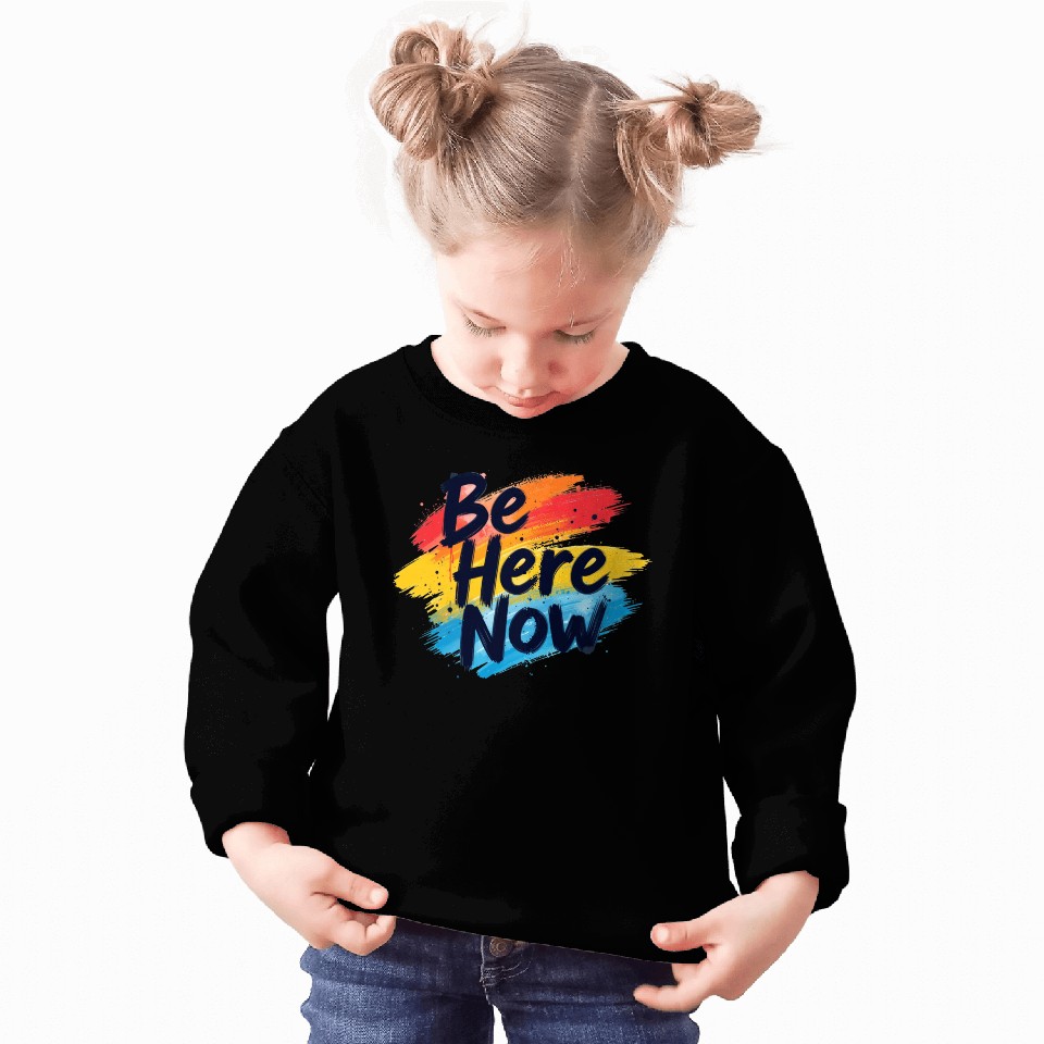 Be Here Now Mindfulness Inspirational Sweatshirts