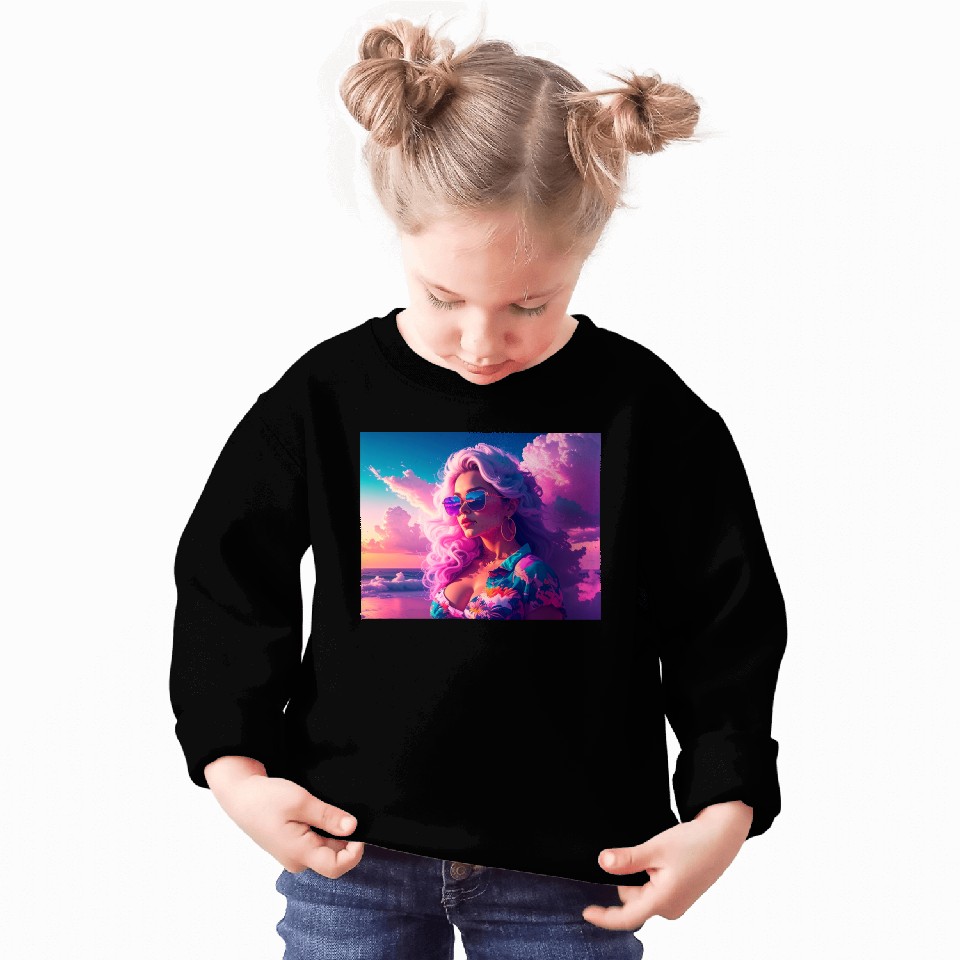 Vibrant Beach Sunset Portrait Sweatshirts