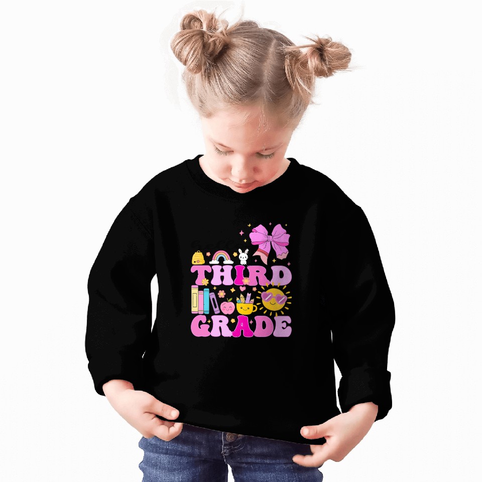 Hello Third Grade, Preppy Back to School Sweatshirts
