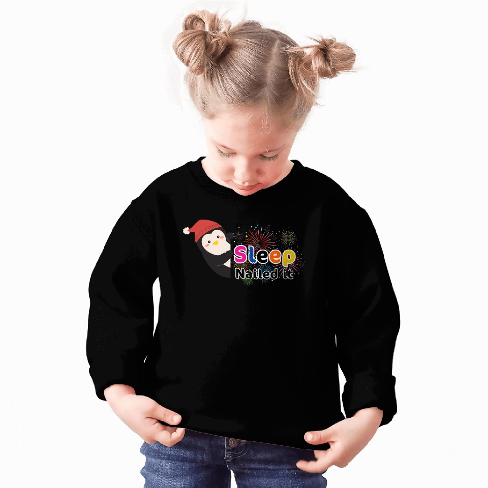 Festive Penguin Sleep Celebration Sweatshirts