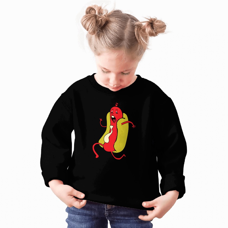 Hot Dog Animated and Playful Character Sweatshirts