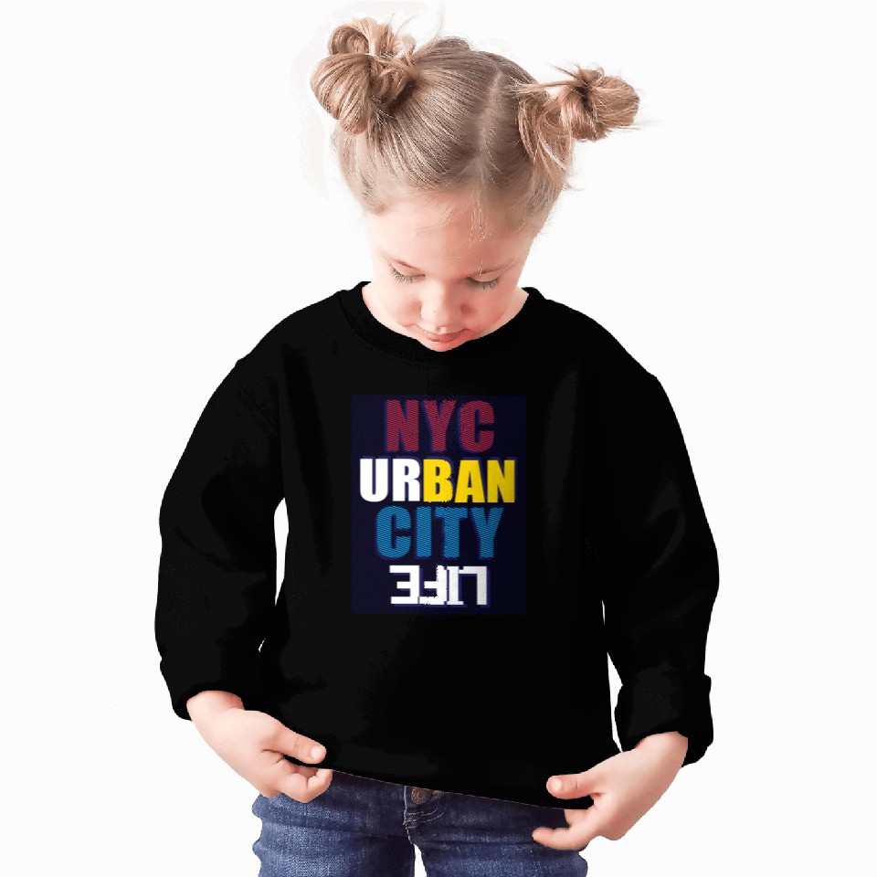 Vibrant NYC Urban City Typography life Sweatshirts