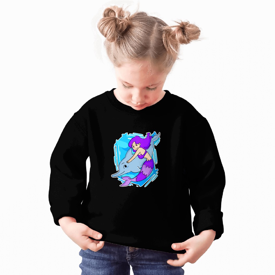 Dolphin with Mermaid Sweatshirts