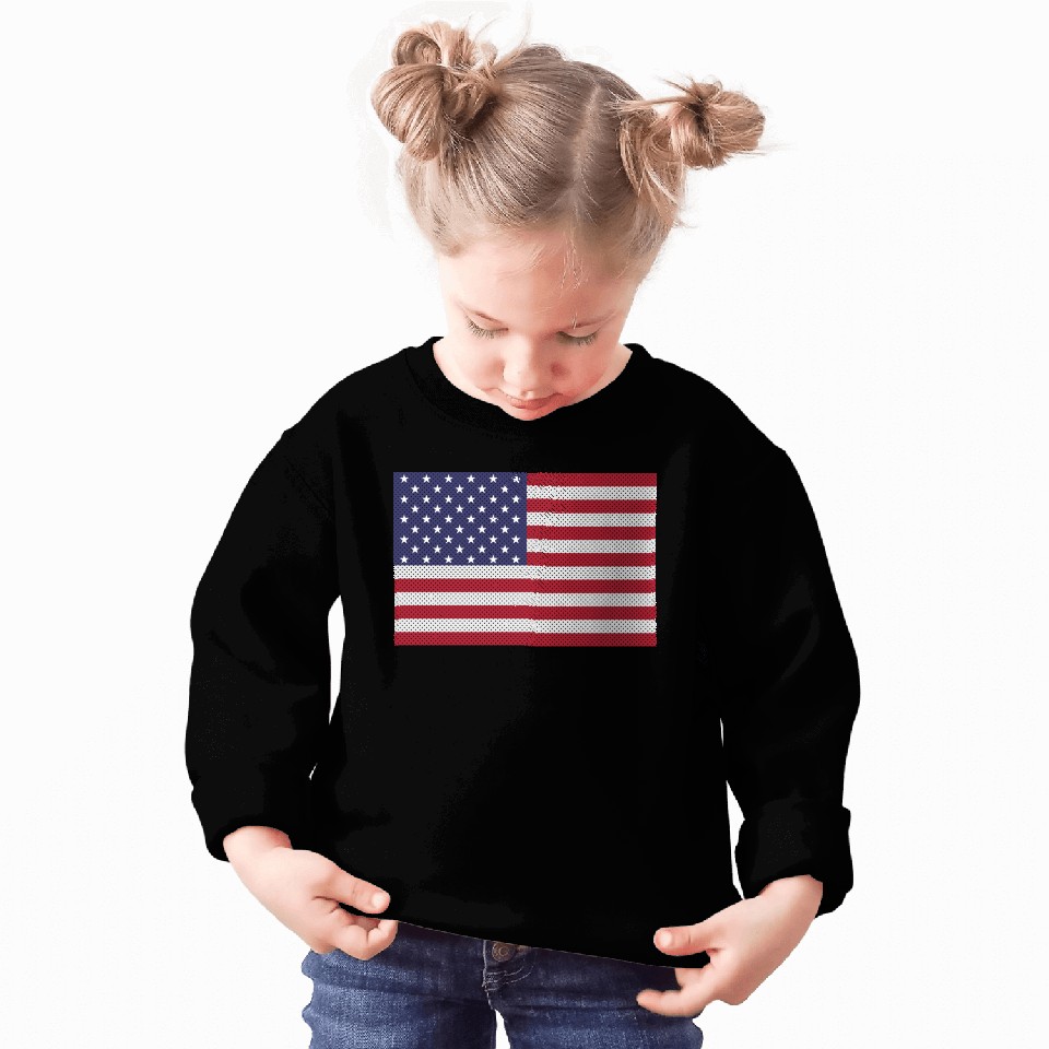 Independence Day cross-stitch american flag Sweatshirts