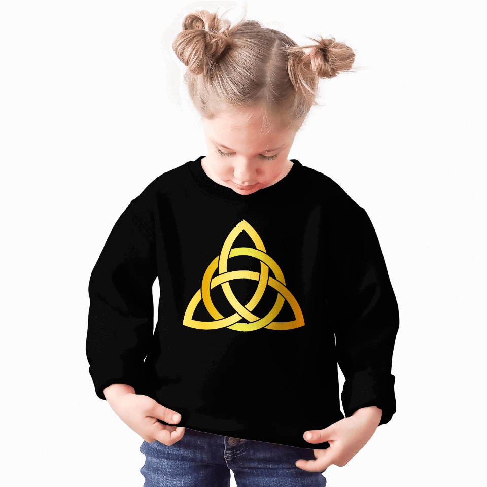 Original Triquetra circle celtic knot gold Sweatshirts