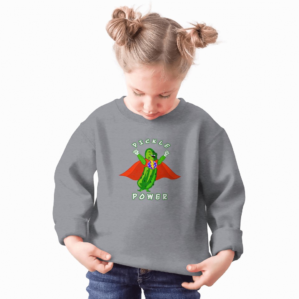 Pickleball Pickle Power Superhero Sweatshirts
