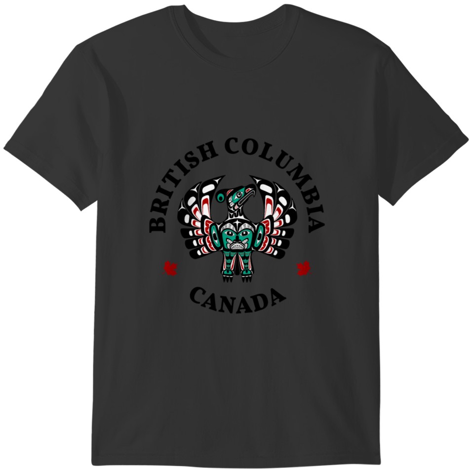 Native American Red Black Graphic Thunderbird T-shirt