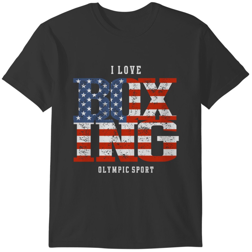 I Love Boxing USA T-shirt