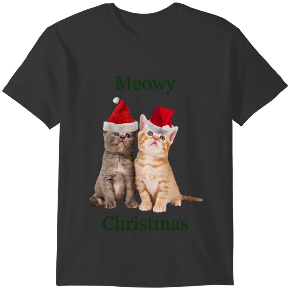 Meowy Christmas Kittens T-shirt