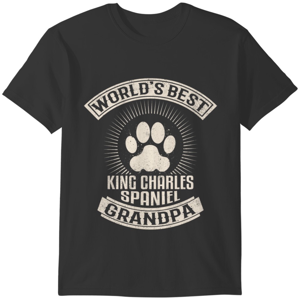 World's Best King Charles Spaniel Grandpa T-shirt