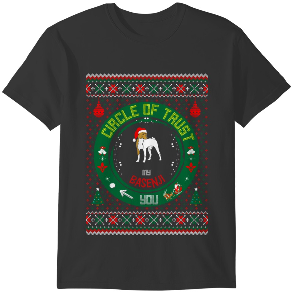 Circle Of Trust Basenji You Christmas Ugly Sweater T-shirt