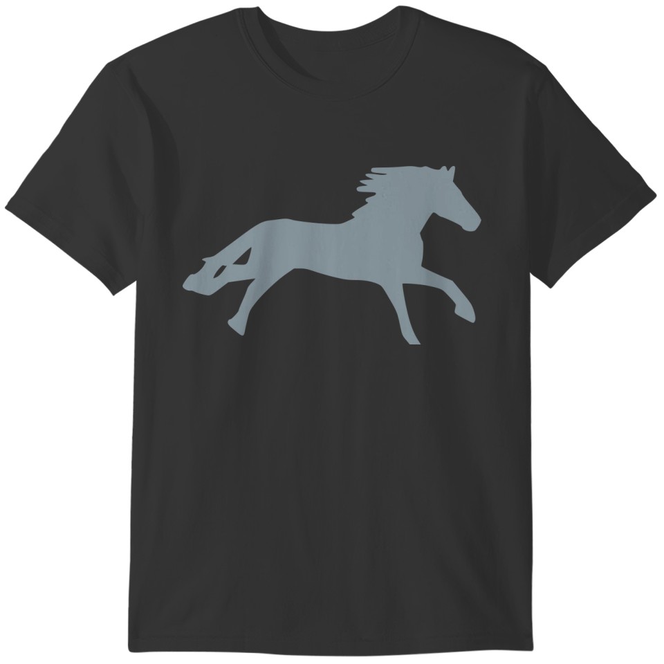 Horse black running T-shirt
