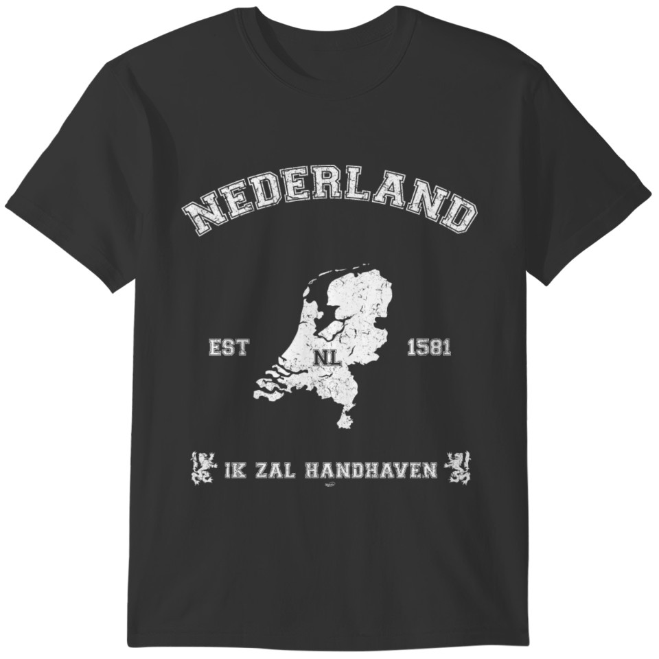 Netherlands vintage map T-shirt