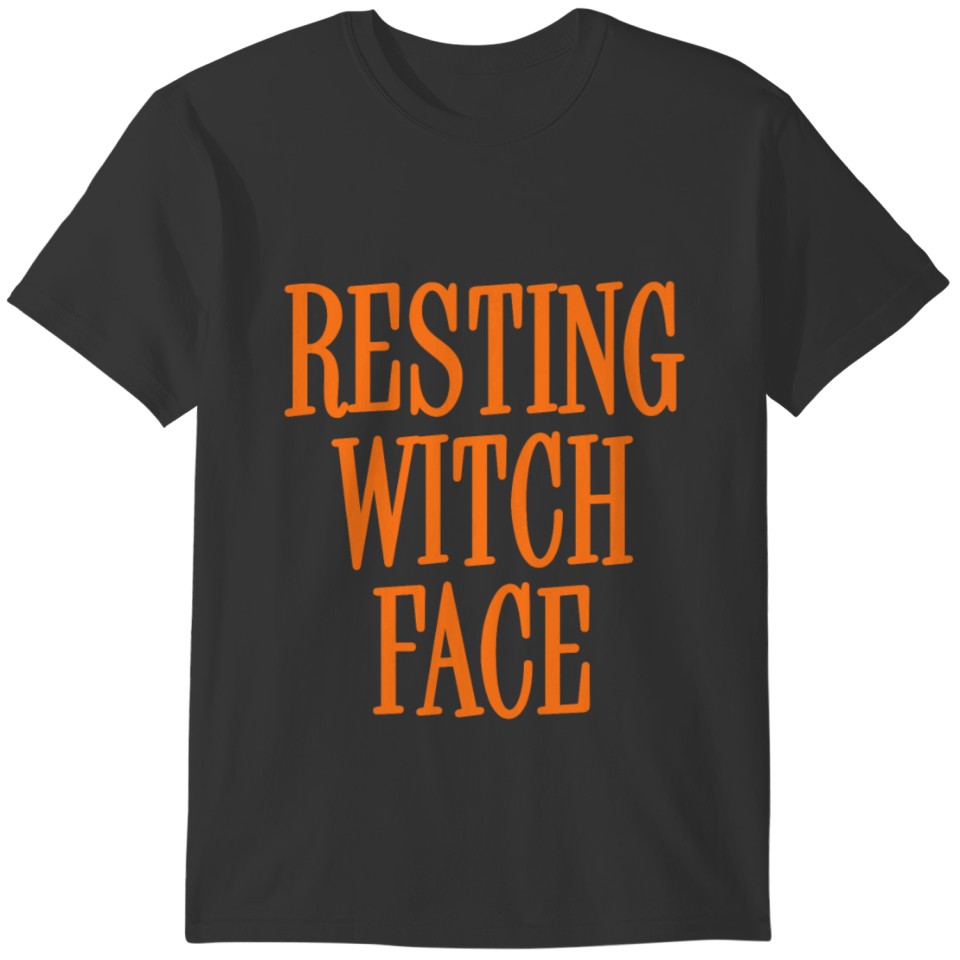 Resting Witch Face Orange T-shirt