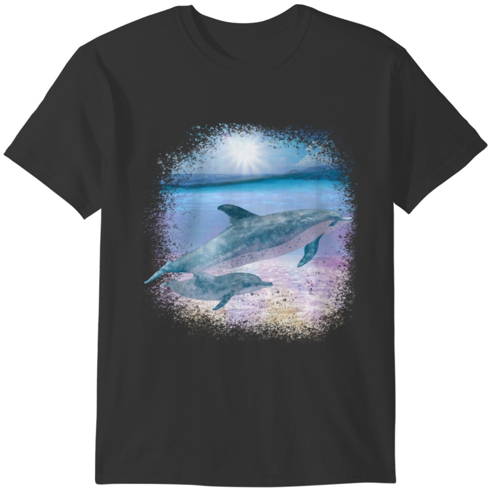 Dolphins ocean sun T-shirt