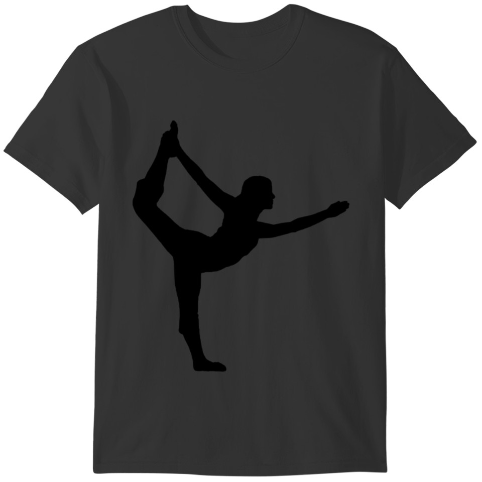 Yoga Exercise in Black T-shirt