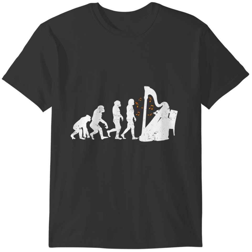 Harp Musician Instruments Evolution T-shirt