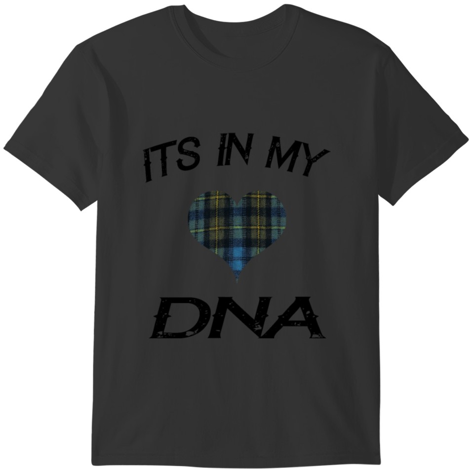 It s In My DNA for the Proud Scot heart Plaid Shir T-shirt