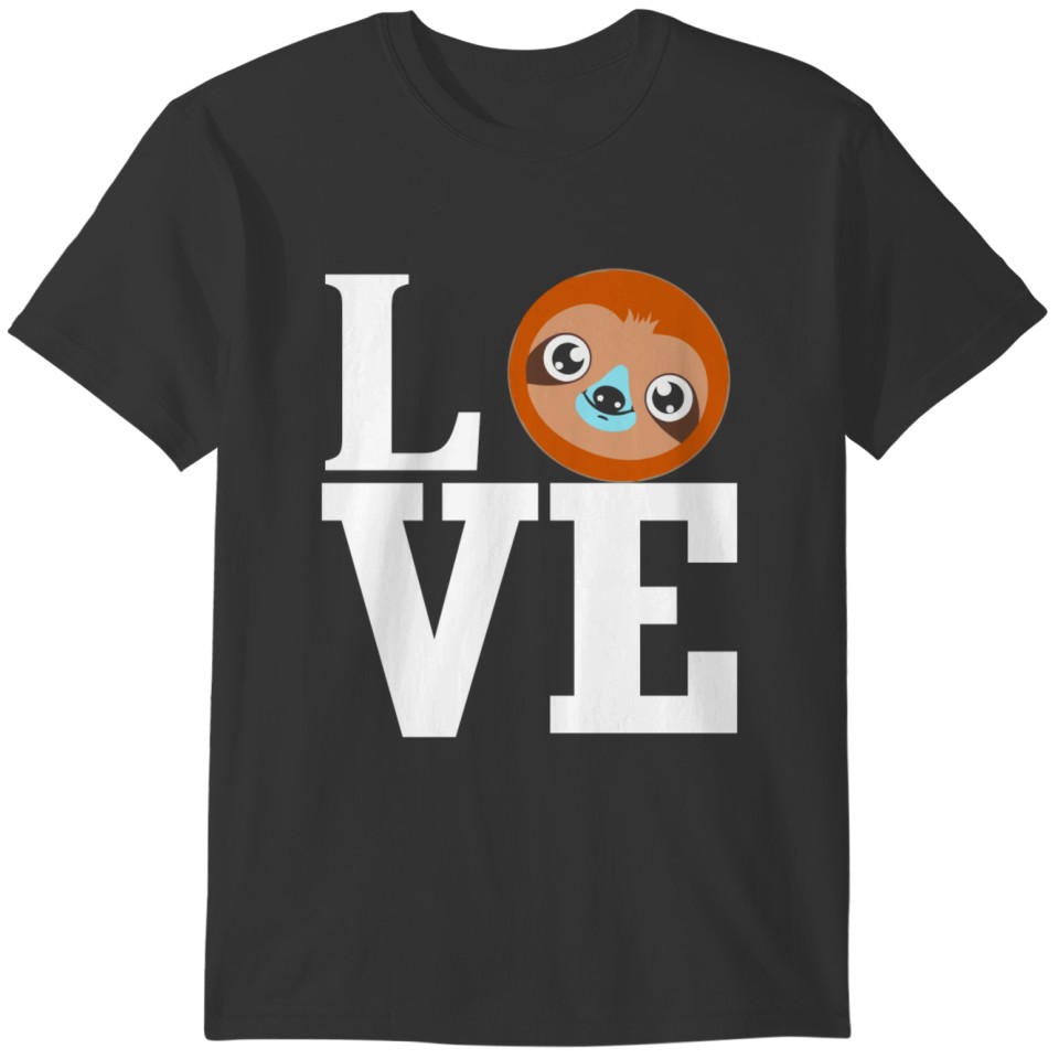 In love sloth laziness lazy gift idea heart hearty T-shirt