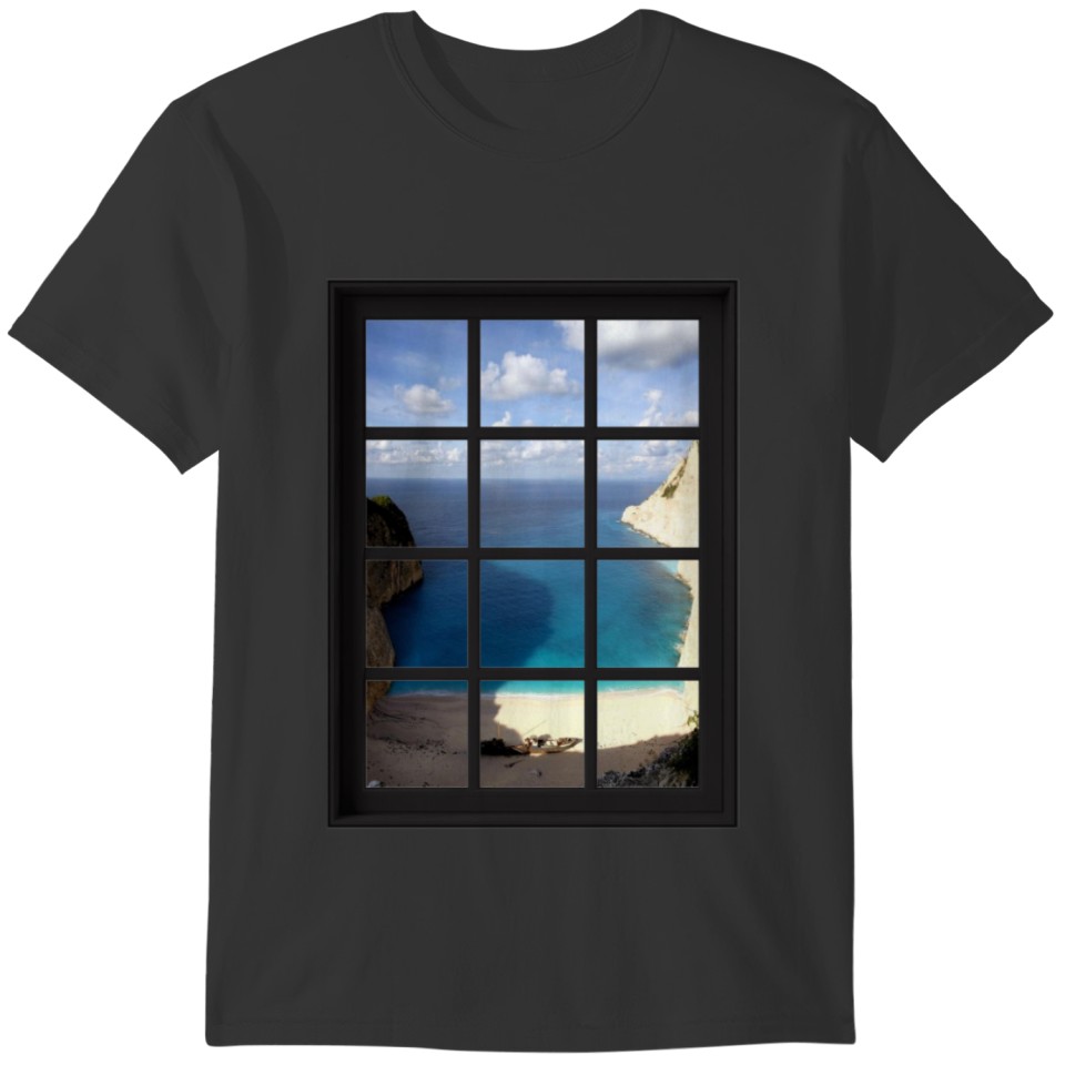 Ocean Breeze Mind At Ease Ocean Beach Window Print 37 T-shirt