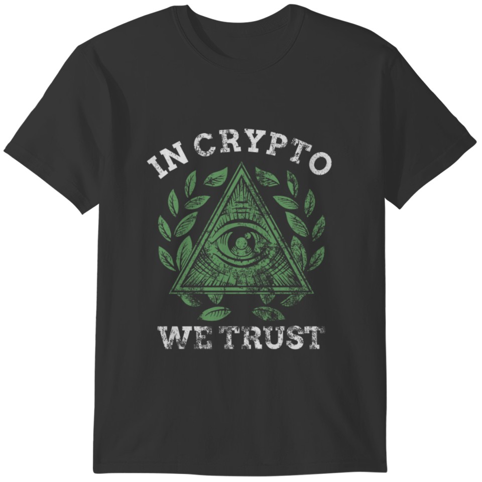 In Crypto We Trust BTC Cryptocurrency Distressed T-shirt
