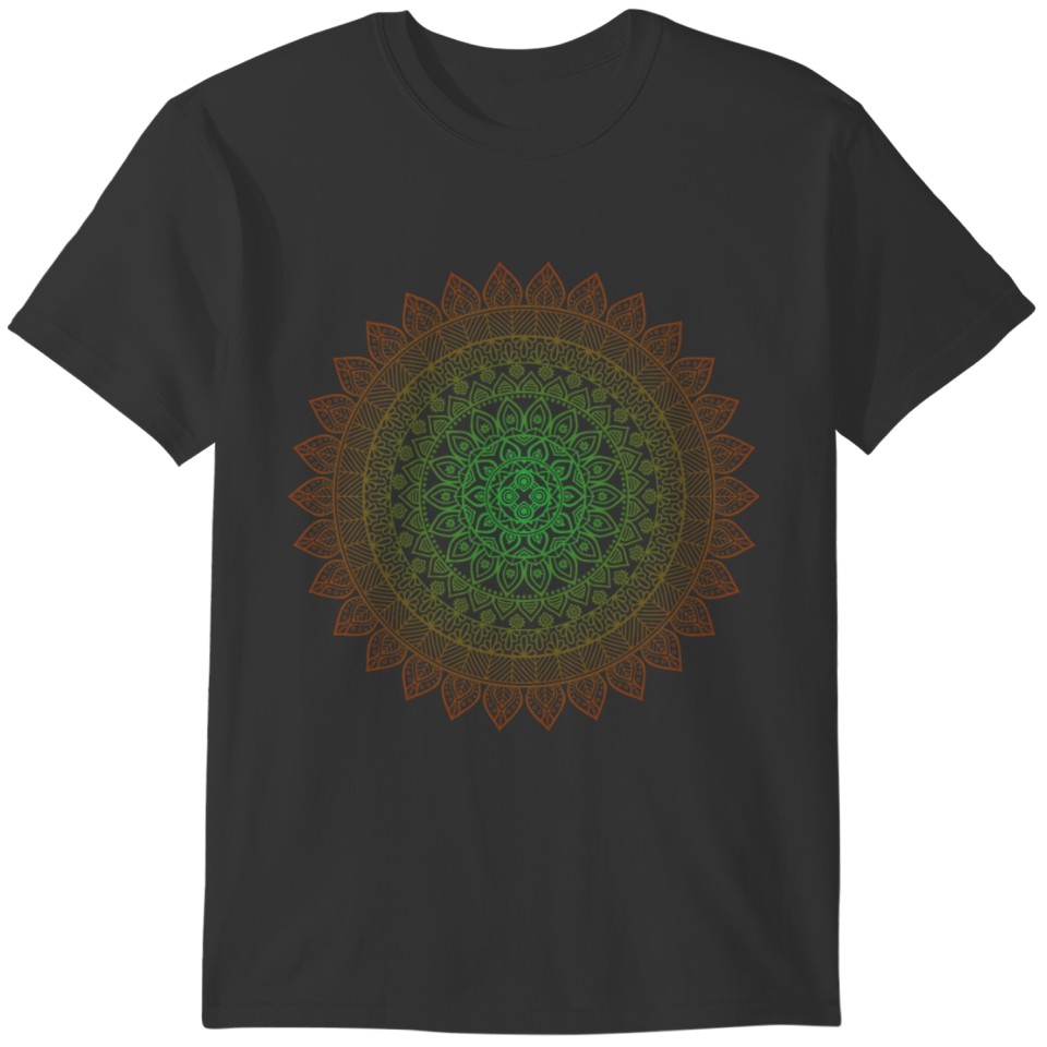 Mindful Earth Brown Mandala Circle T-shirt