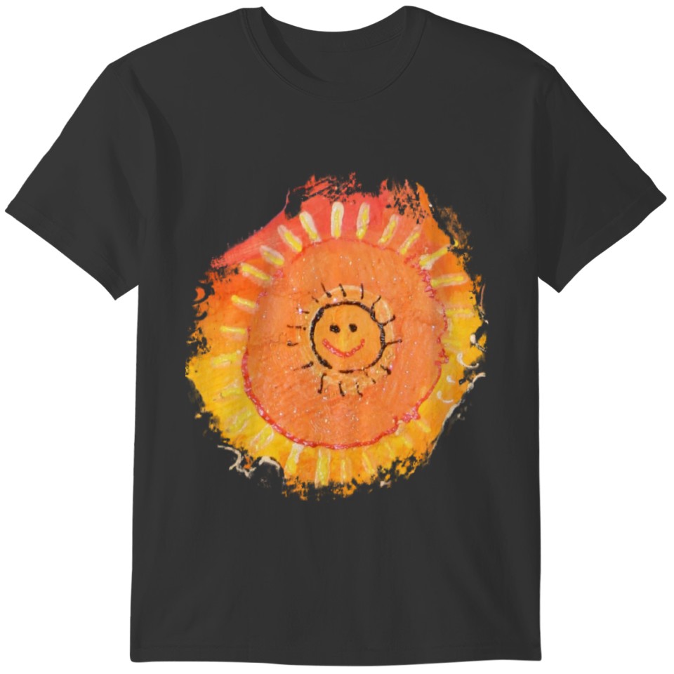 ABSTRACT SMILING SUN SHIRT PRINT T-shirt