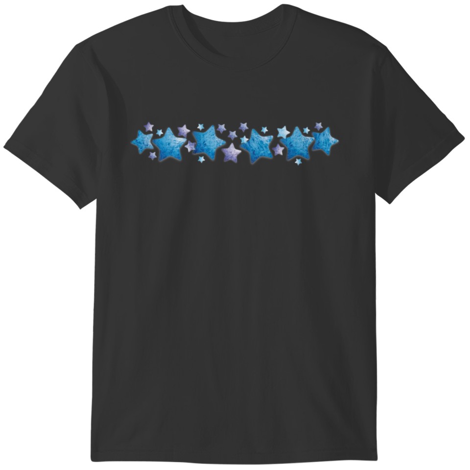 BLUE AND PURPLE STARS T-shirt