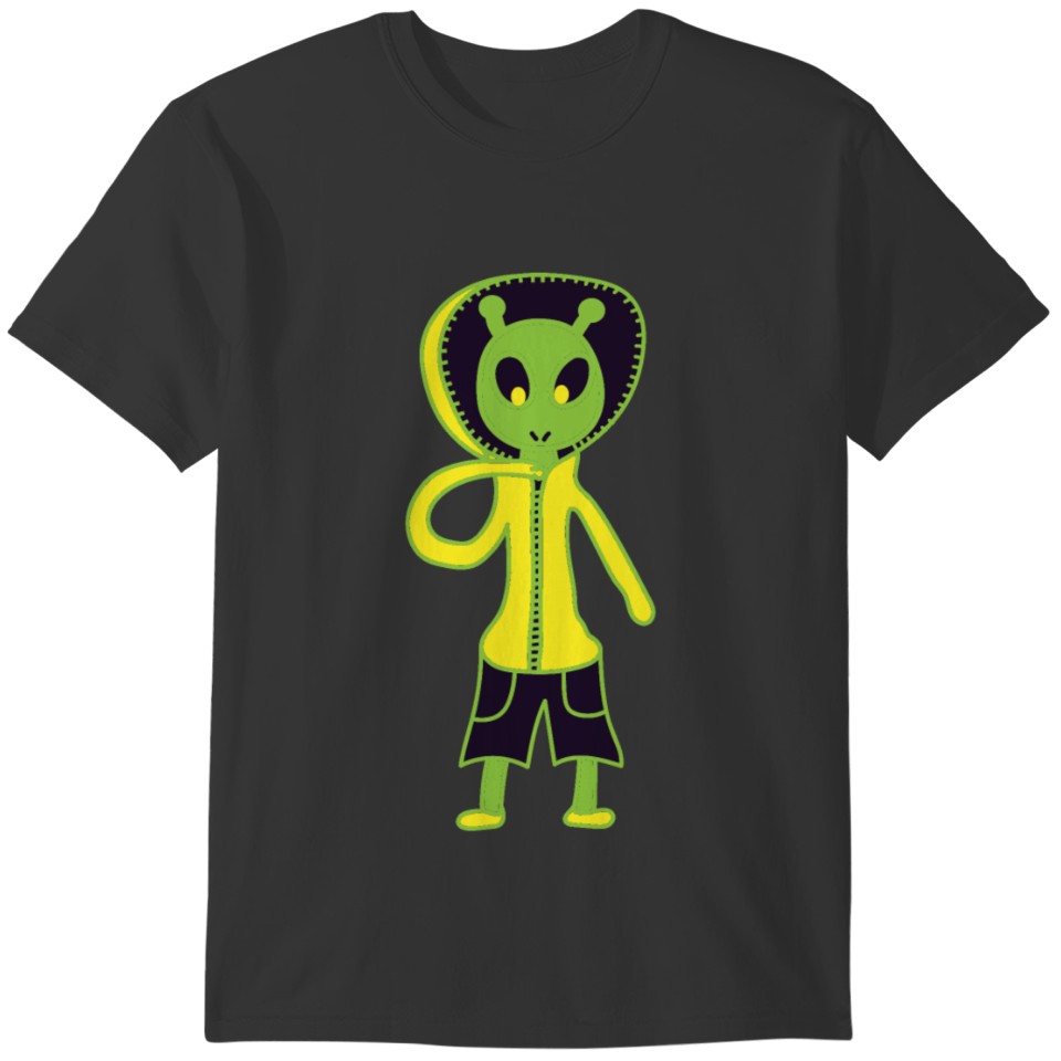 Alien in Human Clothes Cute Alien Shirt T-shirt