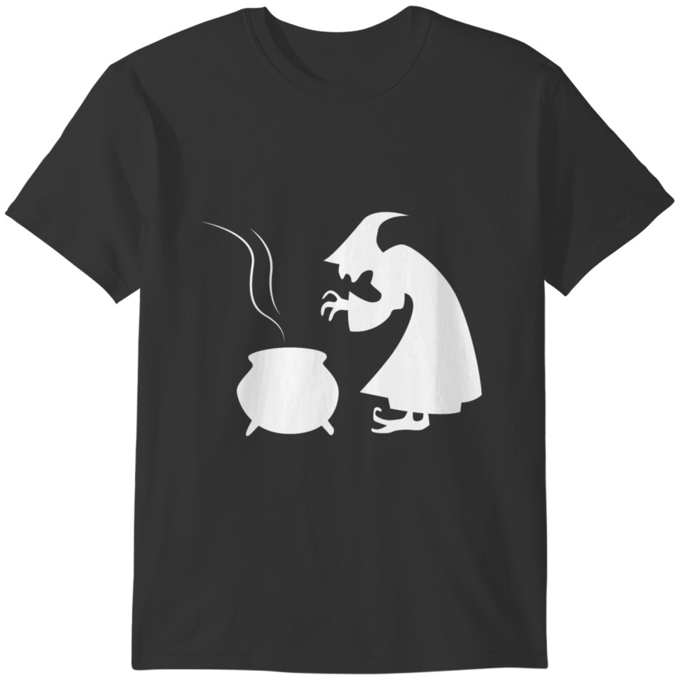witch cooking white T-shirt