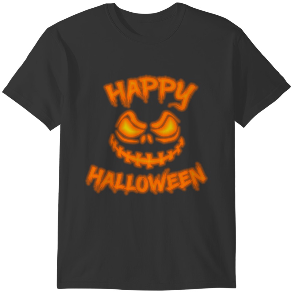 Happy Halloween Pumpkin Face orange T-shirt