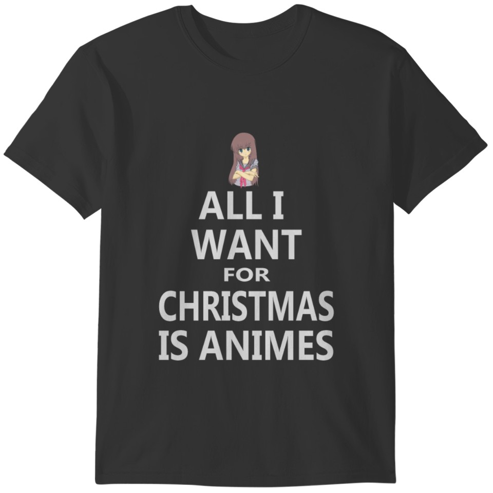 Christmas Anime Aesthetic Schoolgirl Uniform Gift T-shirt