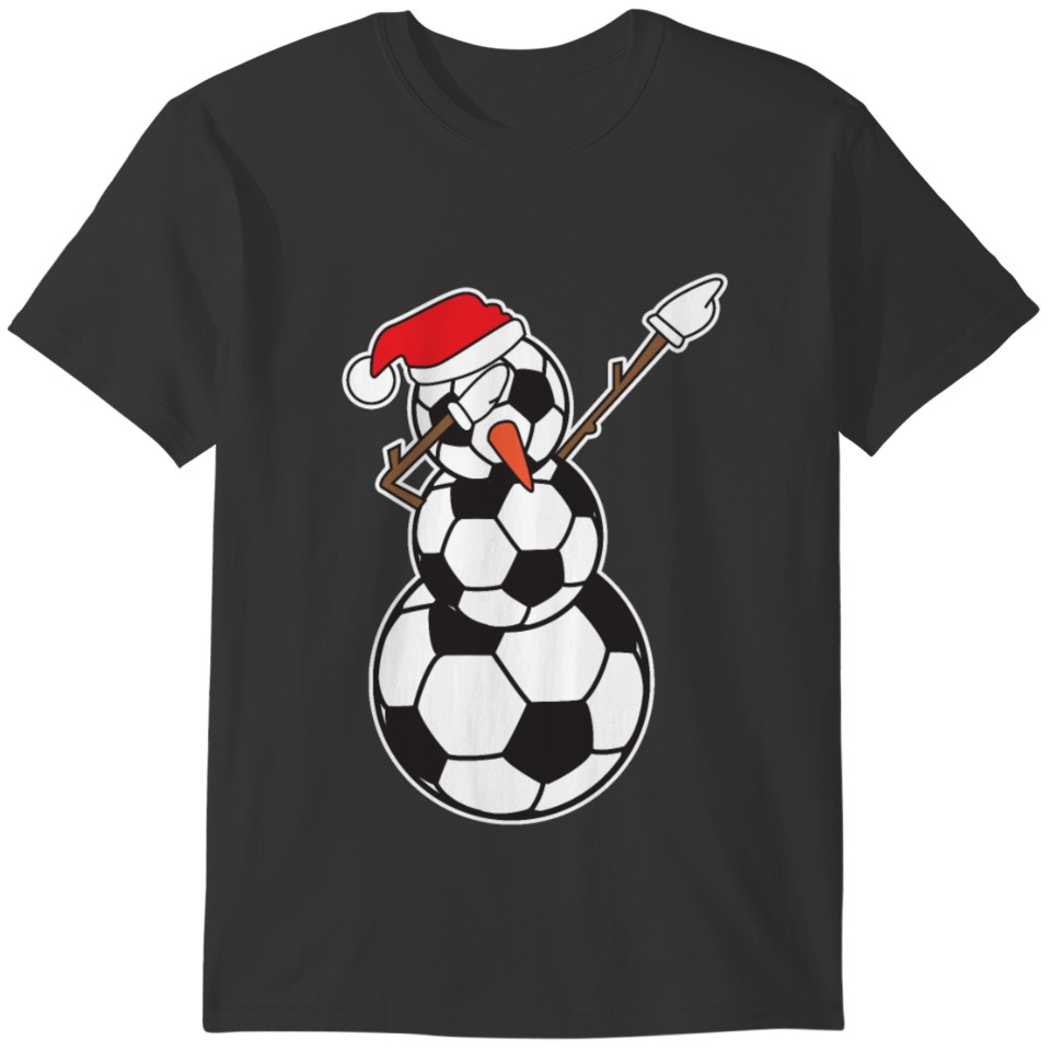 Dabbing Snowman Soccer Ball T-shirt