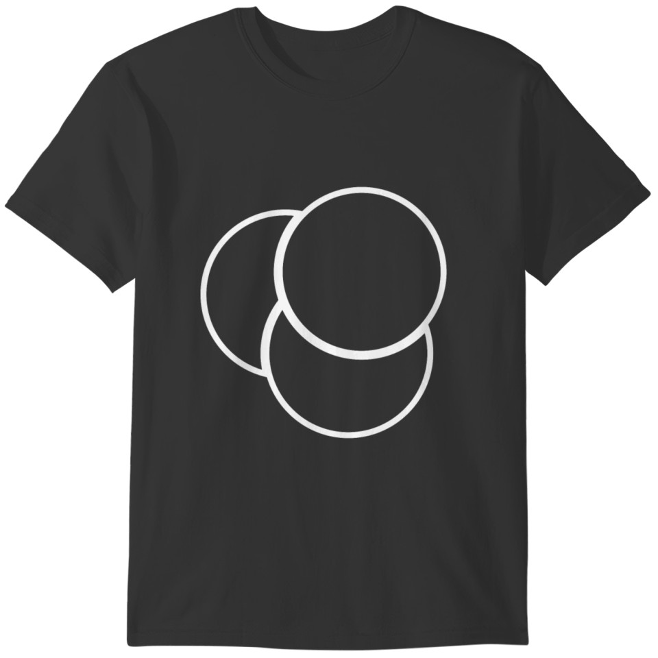 Circle Lines Design Modern Abstract White T-shirt