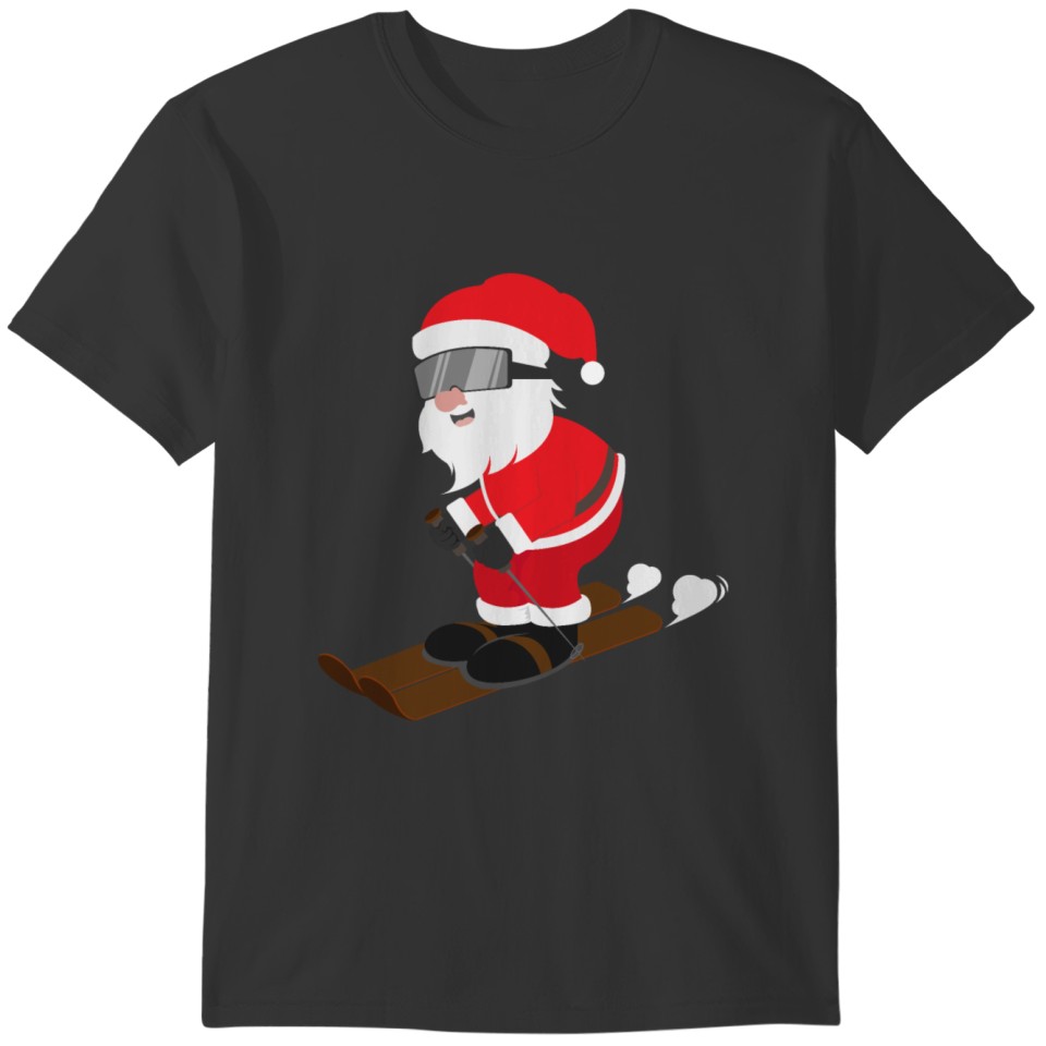 Merry Christmas - happy Santa Skiing - Gift Idea T-shirt