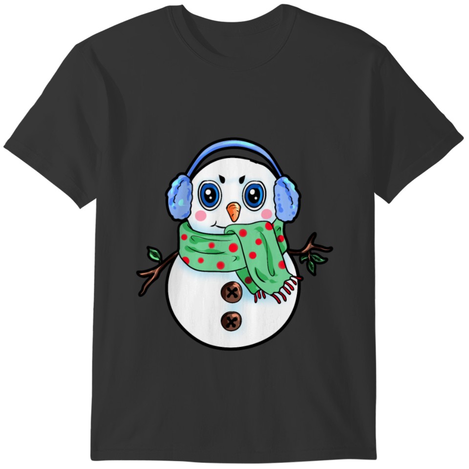 Happy Snowman Christmas Present Winter gift T-shirt