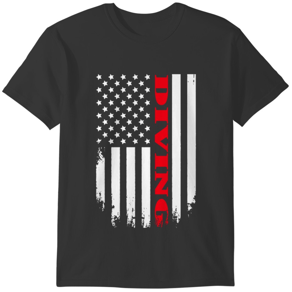 Patriotic Diving Player - Flag T-shirt