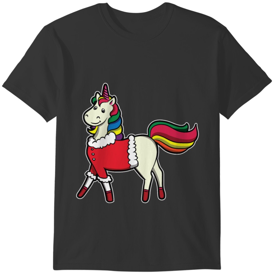 Funny Unicorn Lover Christmas Sweater Girl Gift T-shirt
