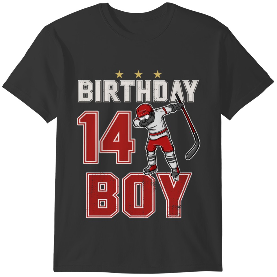 14 Year Old Dabbing Hockey Player 14th BDay T-shirt