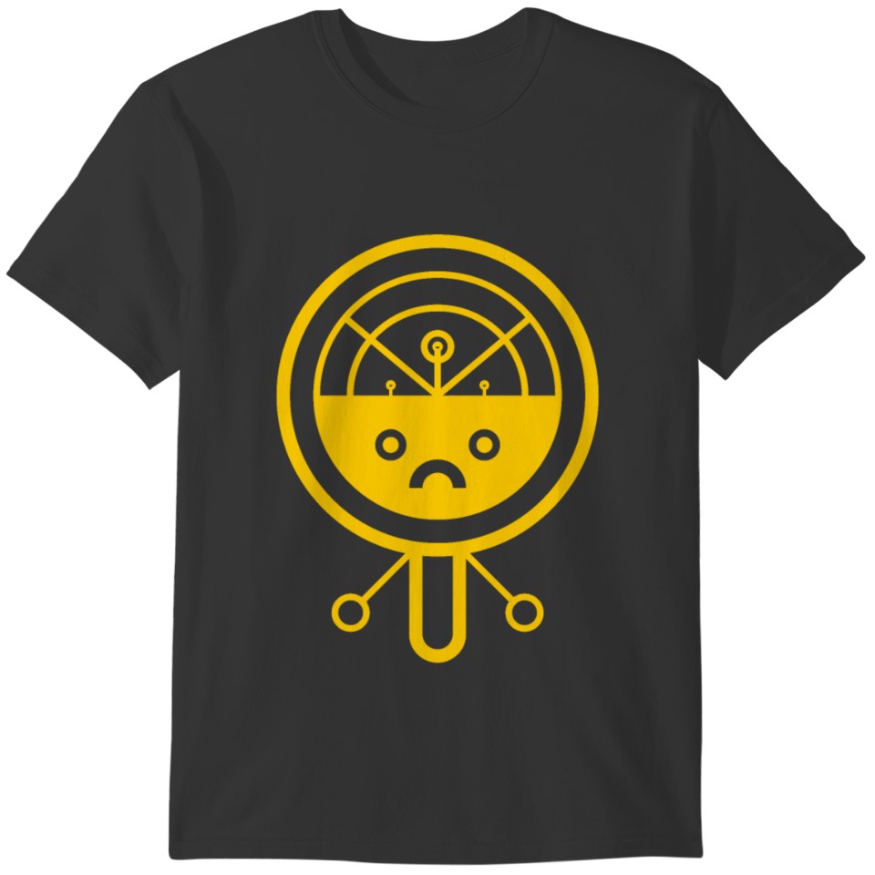 alien head yellow T-shirt