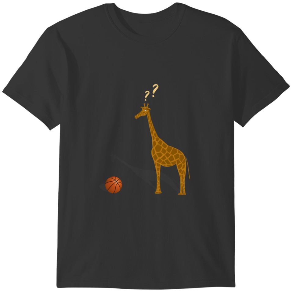 basketball giraffe funny animal T-shirt