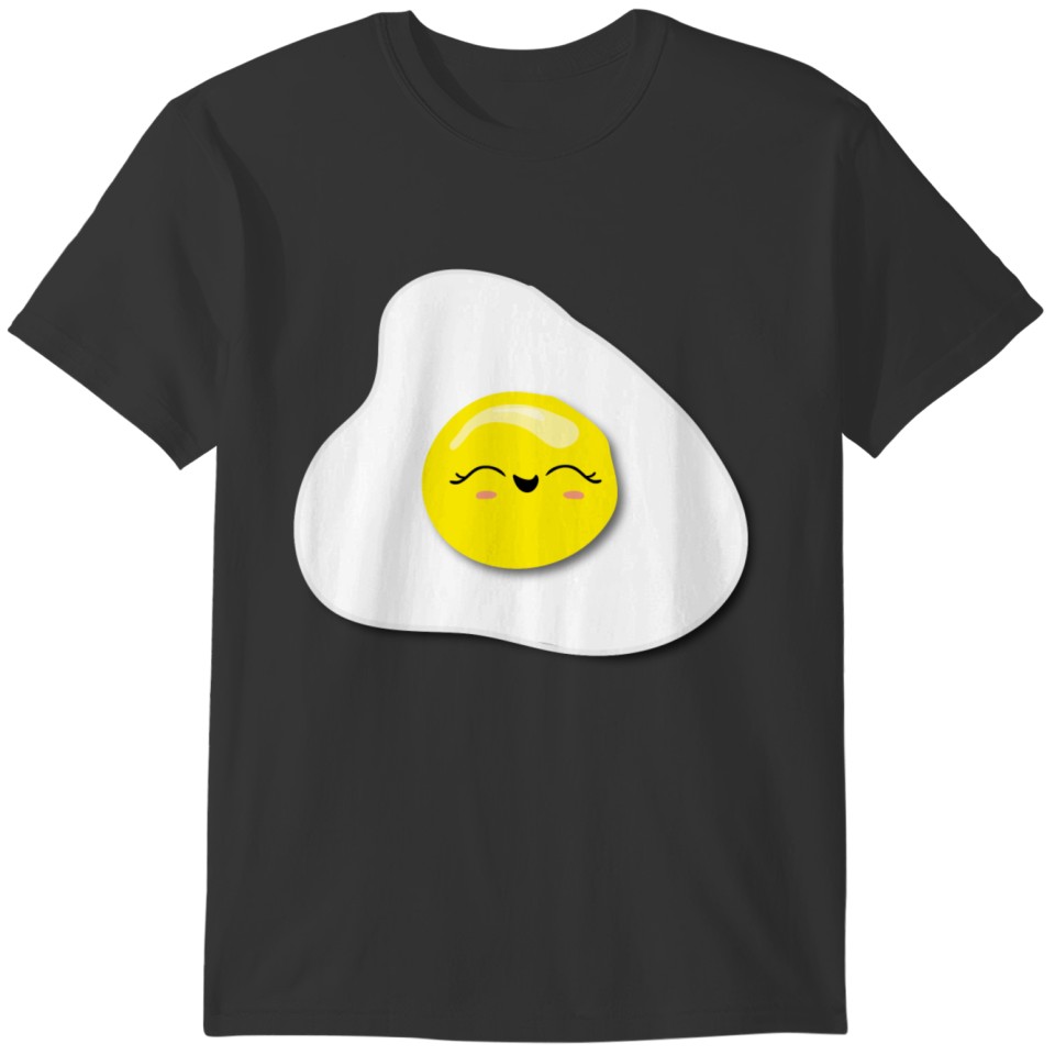 Egg Kawaii smile fried egg sunny site up T-shirt