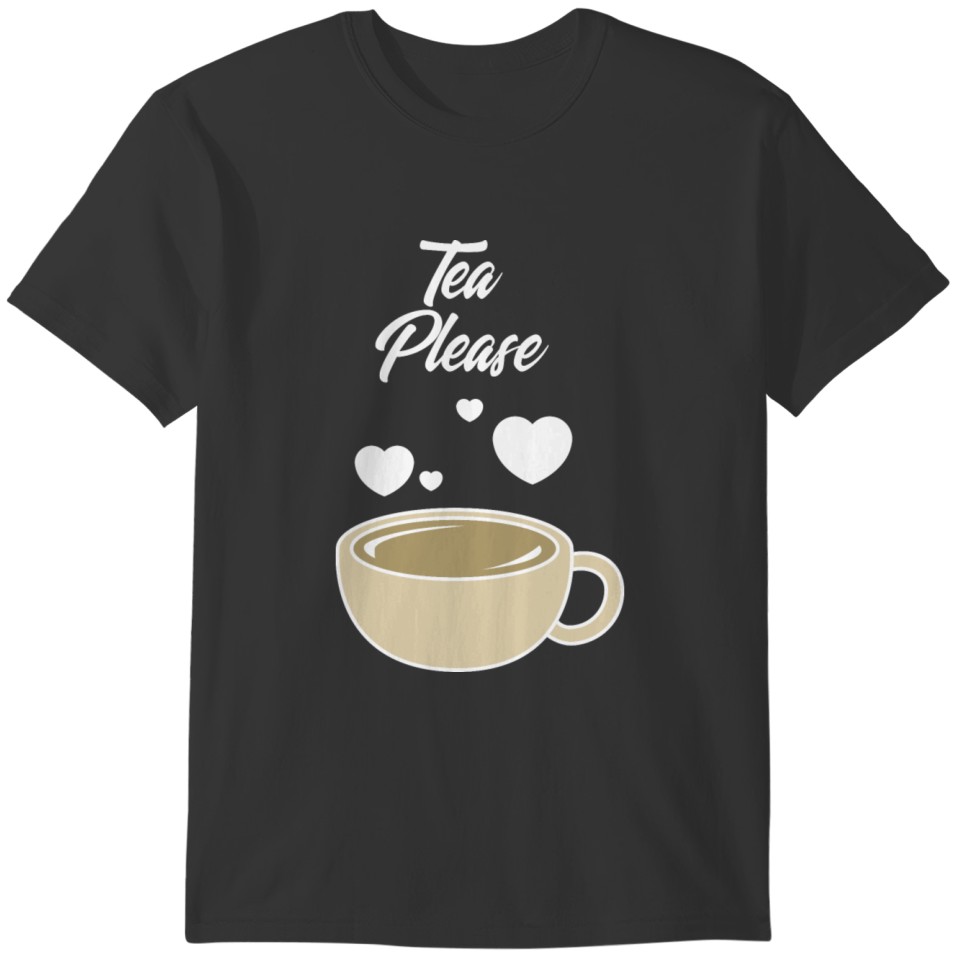 Tea cup gift heart present tea time heart herb tea T-shirt