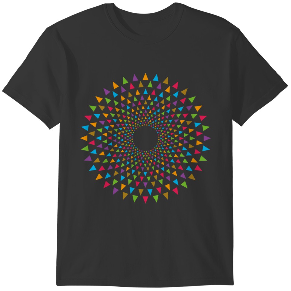 geometric pattern circle T-shirt