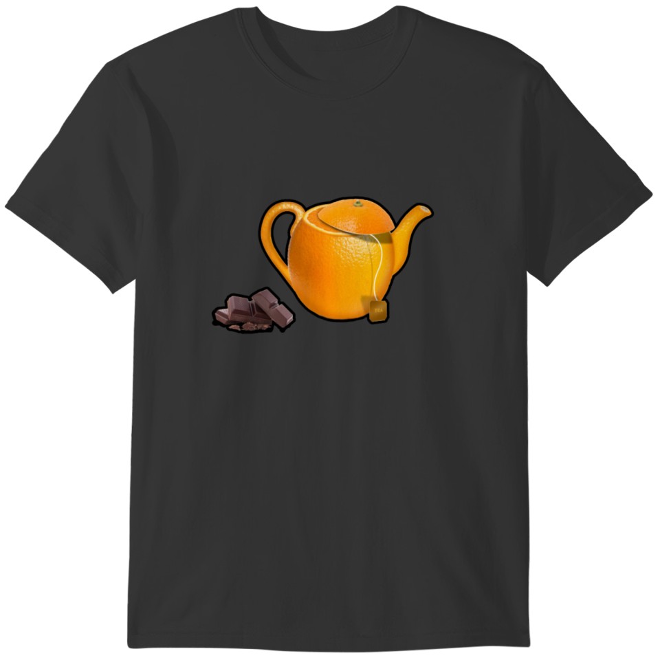 Orange tea with chocolate creative tea gift T-shirt