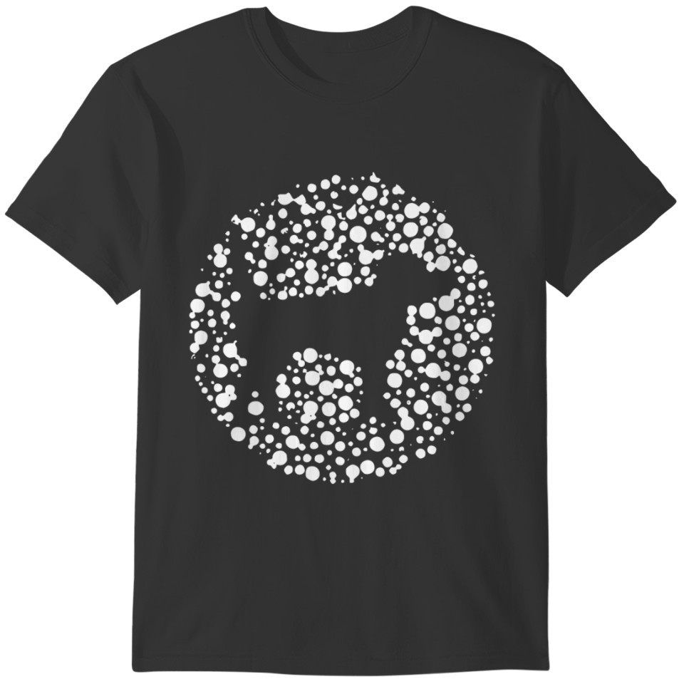 dog in a circle T-shirt