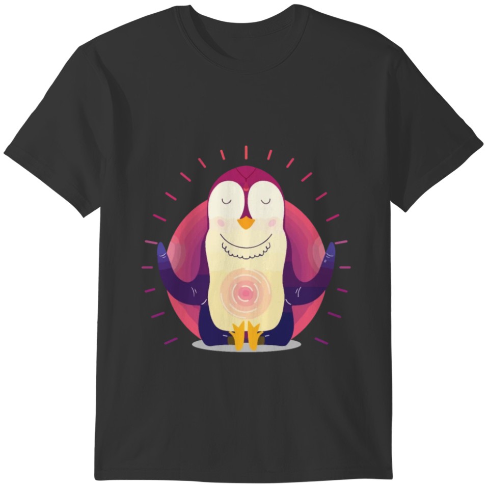 yoga penguin gift shirt T-shirt